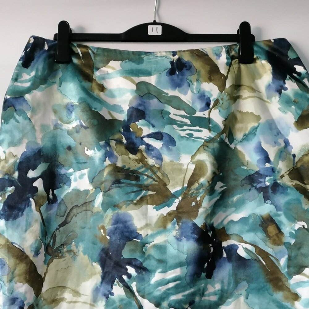 Jones New York Collection Womens Multicolor Floral Pencil Skirt Plus Size 18W  P - Picture 2 of 7